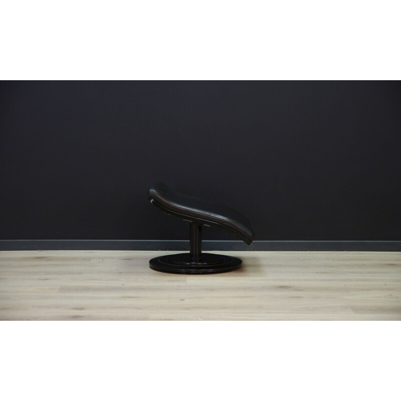Vintage Danish foot rest in leather