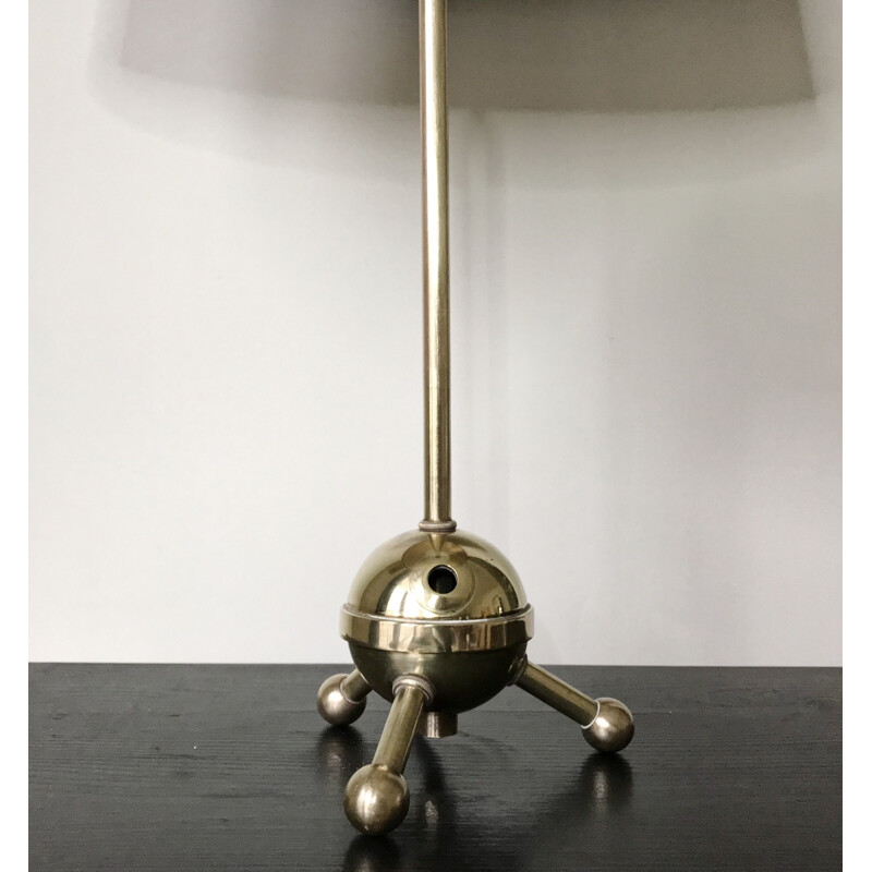 Lampe de table vintage français en laiton doré