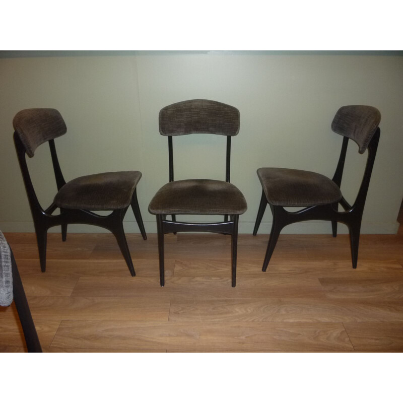 Set of 6 vintage Belgian chairs by Alfred Hendrickx