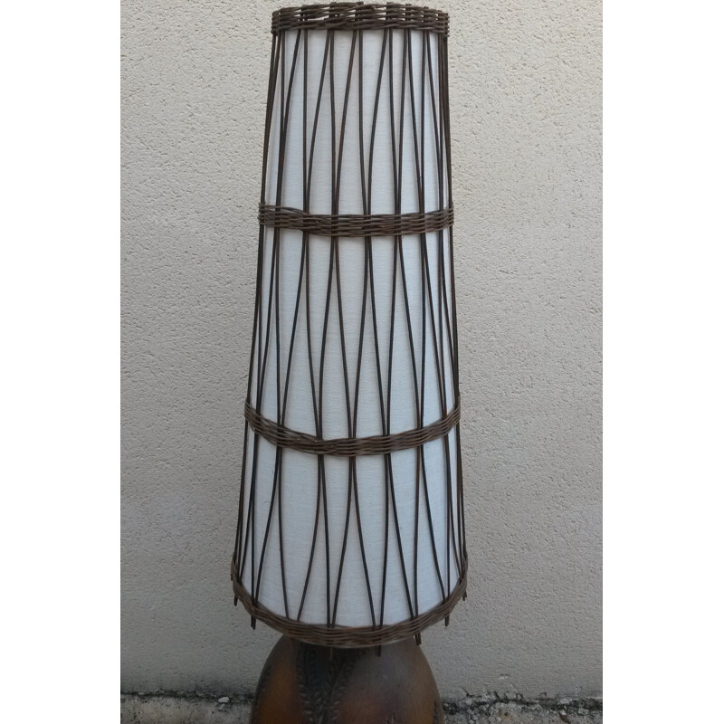 Vintage French floor lamp in ceramic by Vallauris