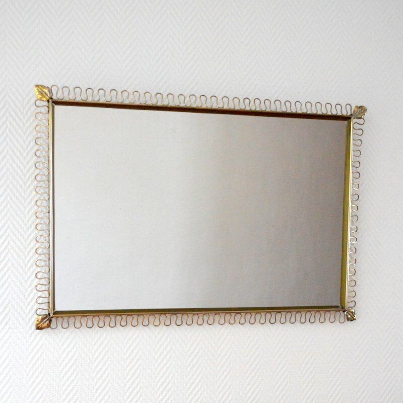 Vintage rectangular mirror by Josef Frank