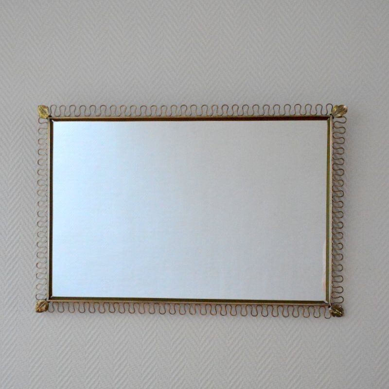 Vintage rectangular mirror by Josef Frank