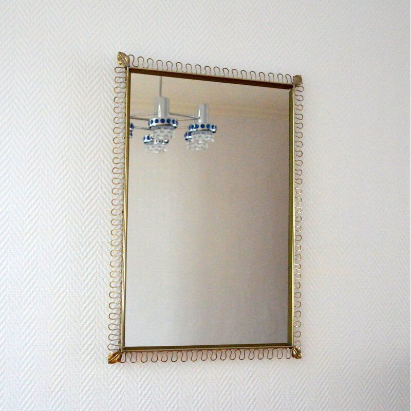 Vintage rectangular mirror by Josef Frank