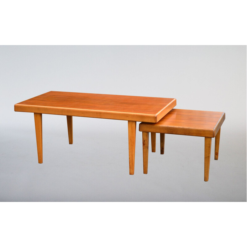 Pair of teak coffee tables for Bergmans Möbler