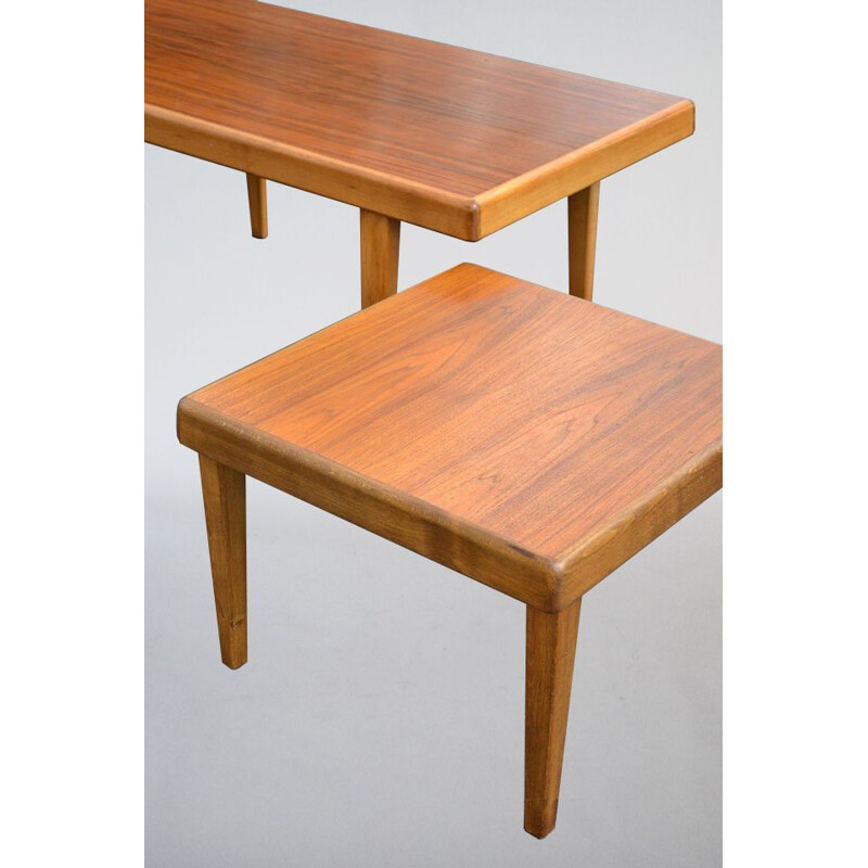 Pair of teak coffee tables for Bergmans Möbler