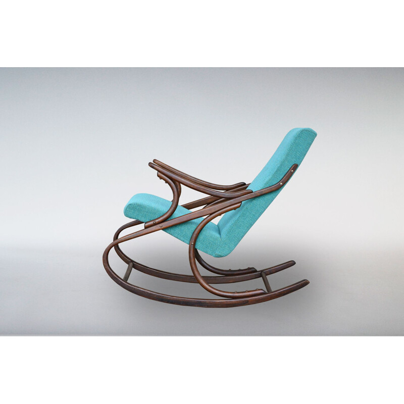Vintage turquoise rocking chair from TON
