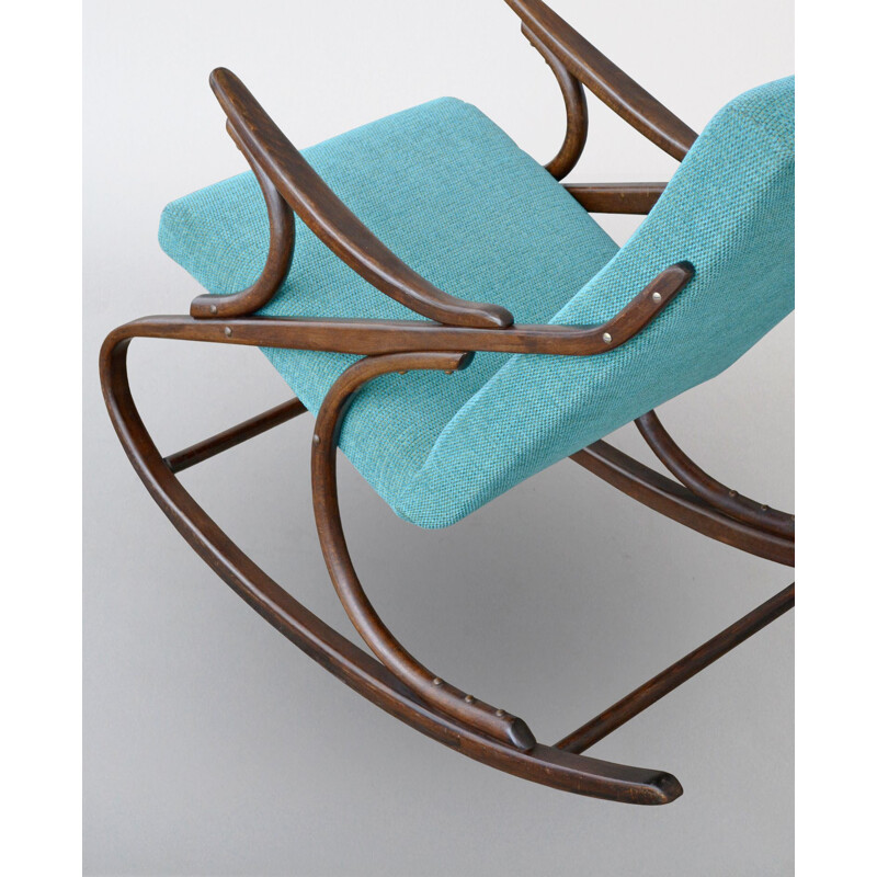 Vintage turquoise rocking chair from TON