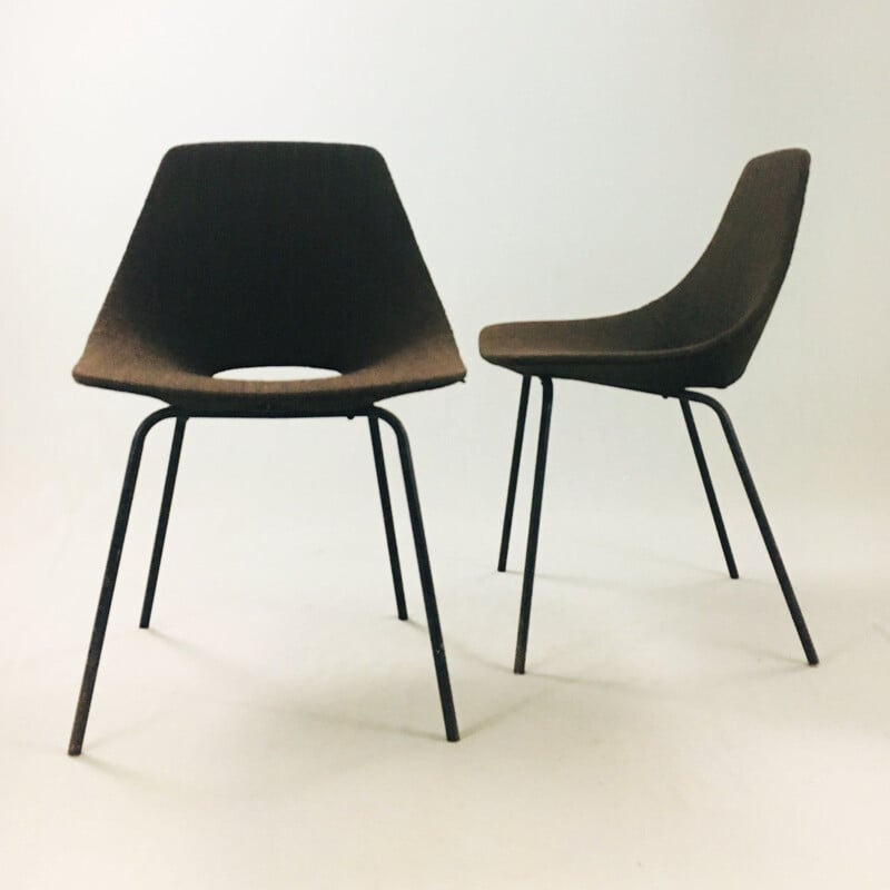 Pair of Barrel chairs by Pierre Guariche