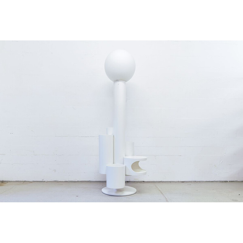Vintage white floor lamp by Kerst Koopman
