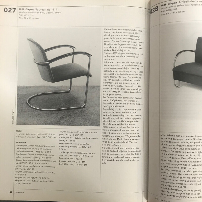 Vintage-Sessel aus Sperrholz, verchromtem Rohr, Bakelit, Leder und Schaumstoff von W.H. Gispen für Gispen
