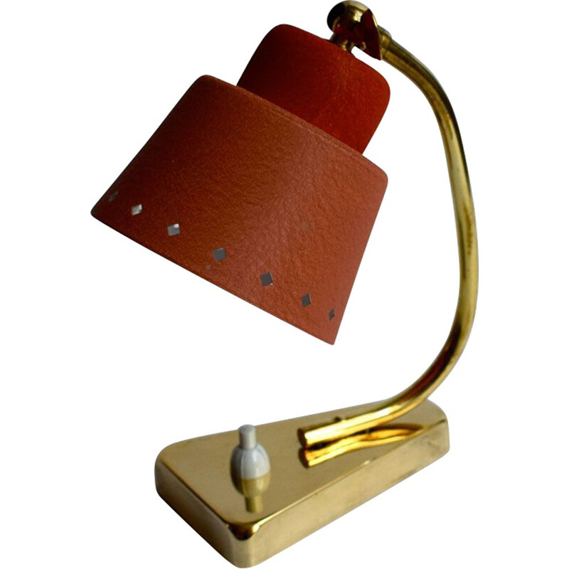 Vintage bedside lamp in brass