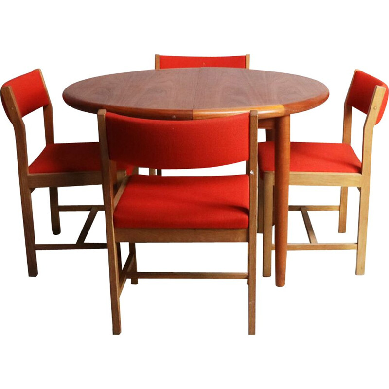 Red danish Dining set 1960s