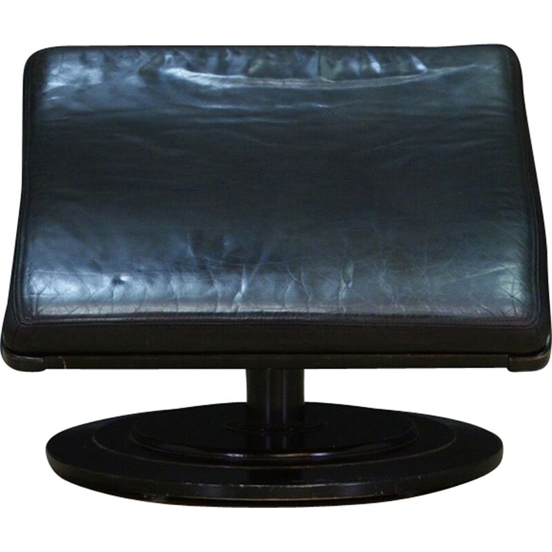 Vintage Danish foot rest in leather