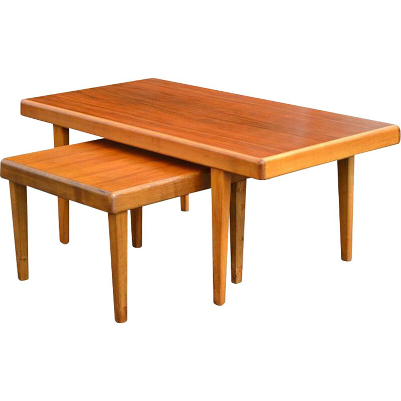 Pair of teak coffee tables for Bergmans Möbler