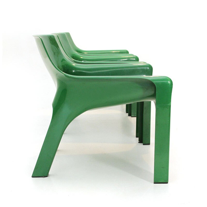 Vintage Italian green chair by Vico Magistretti for Artemide