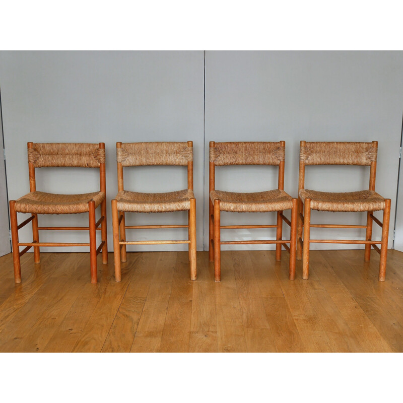 Set of 4 Dordogne chairs by Charlotte Perriand