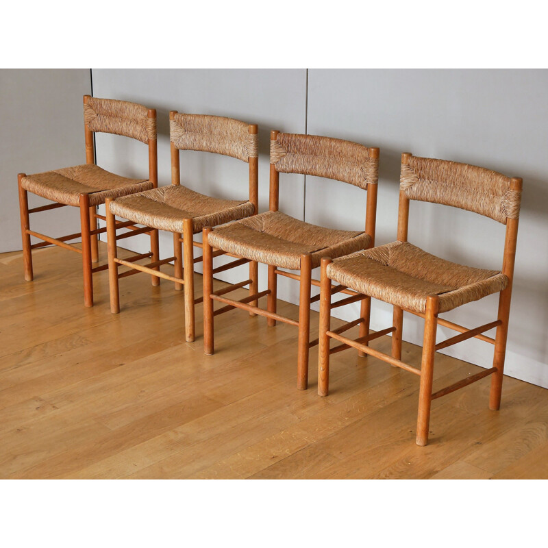 Set of 4 Dordogne chairs by Charlotte Perriand