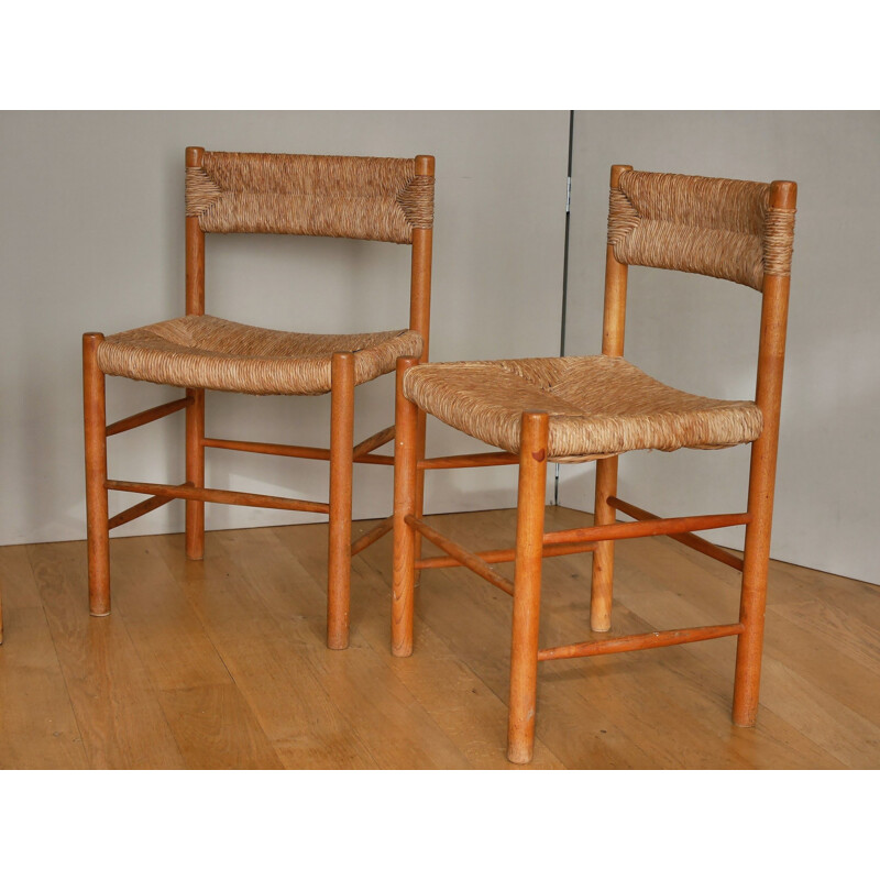 Set of 4 Dordogne chairs by Charlotte Perriand