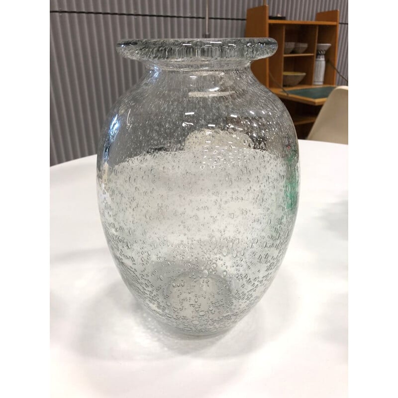 Vase transparent vintage par Daum