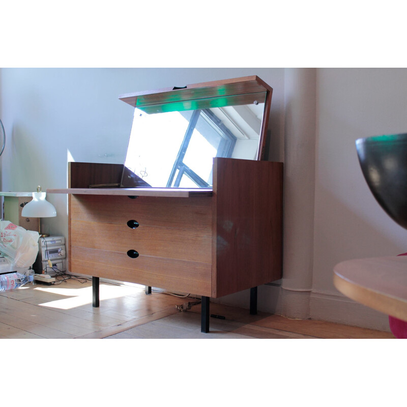 Charron teak dressing table, Joseph-André MOTTE - 1960s