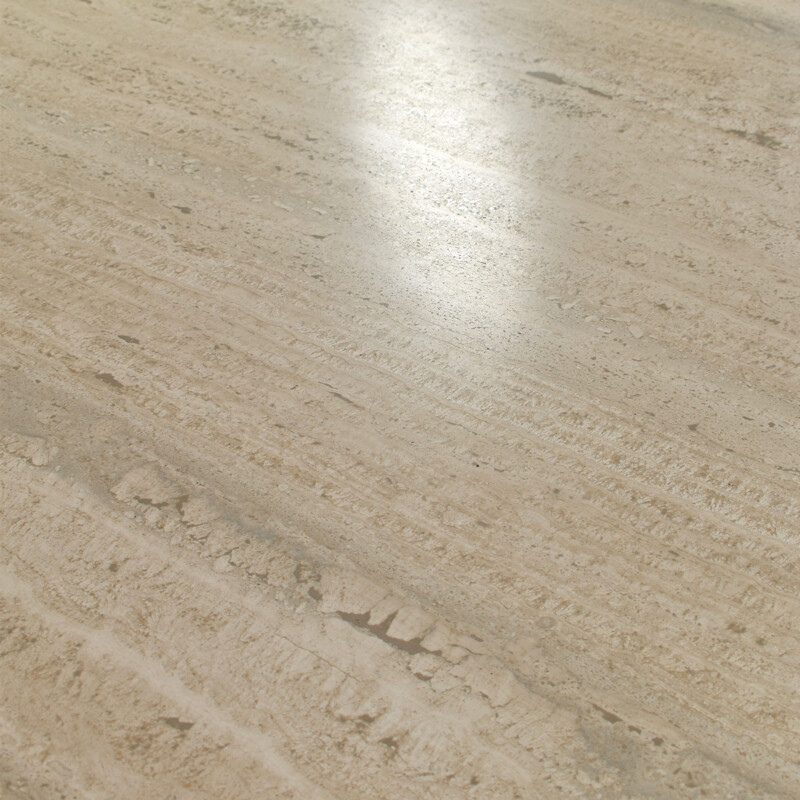 Vintage belgian table in travertine and brass 1970