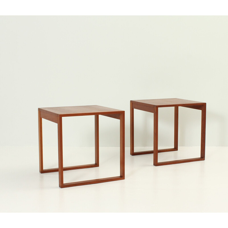 Pair of Side Tables by Torben Lind & Ole Gjerløv-Knudsen