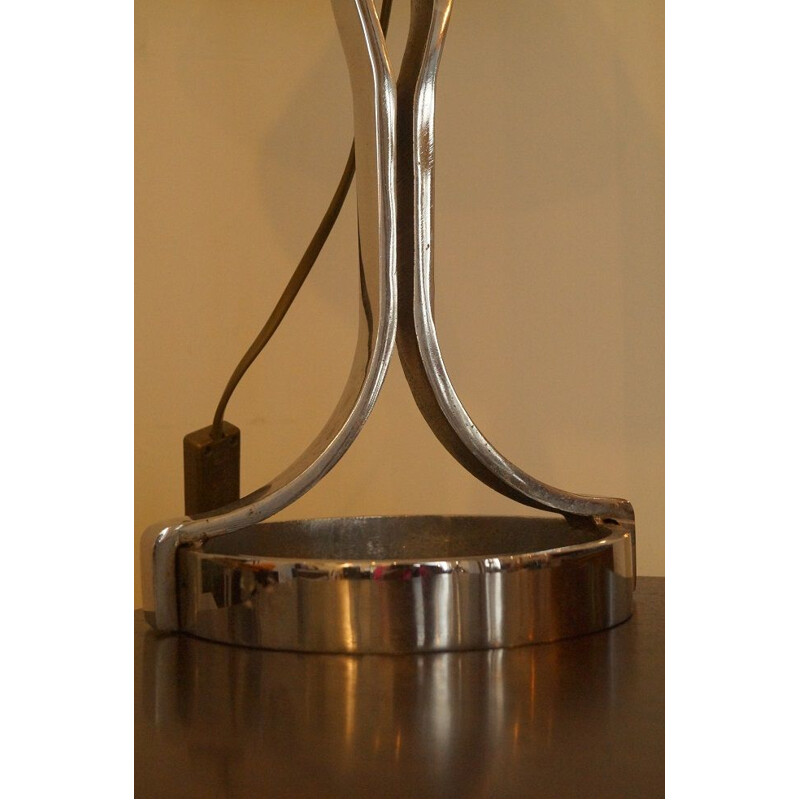 Vintage french lamp in chromed steel and metal 1960