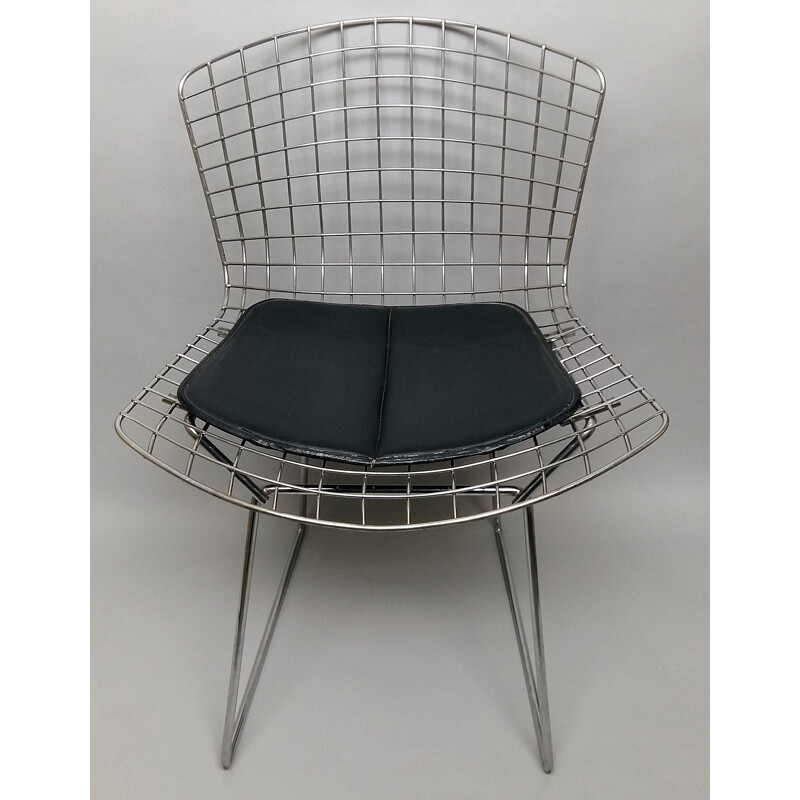 Set of 2 vintage chairs 420C in chrome by Harry Bertoia steel wire