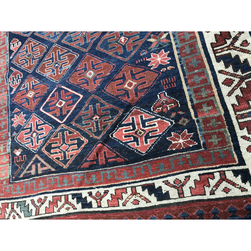 Vintage long rug Persian Kurdish