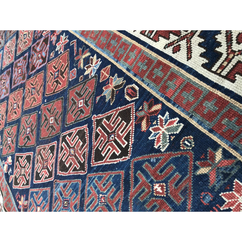 Vintage long rug Persian Kurdish