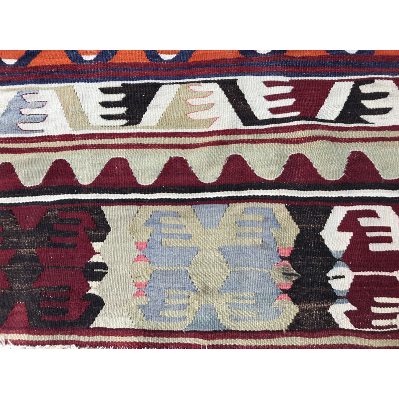 Vintage Turkish Anatolian Kilim rug