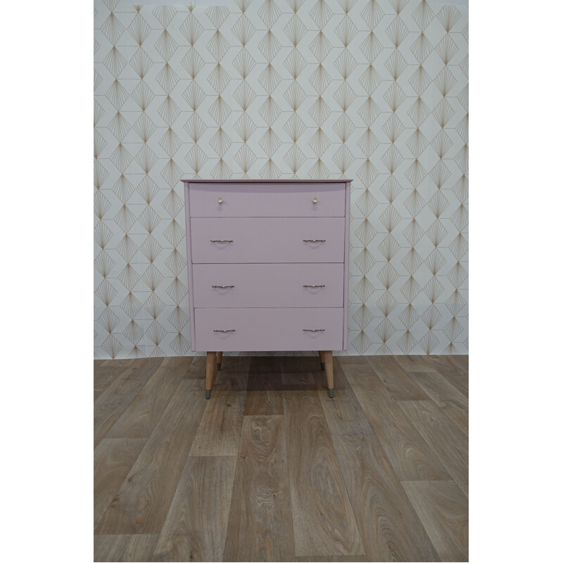 Vintage pink chest of drawers