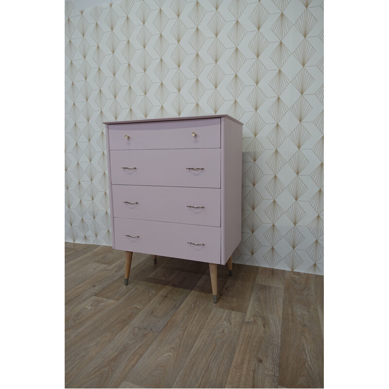 Vintage pink chest of drawers