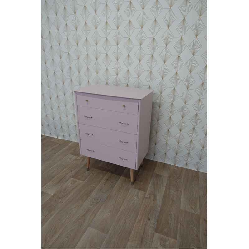 Vintage pink chest of drawers