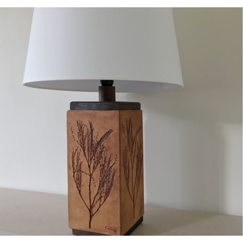 Vintage lamp sandstone built by Raymonde Leduc