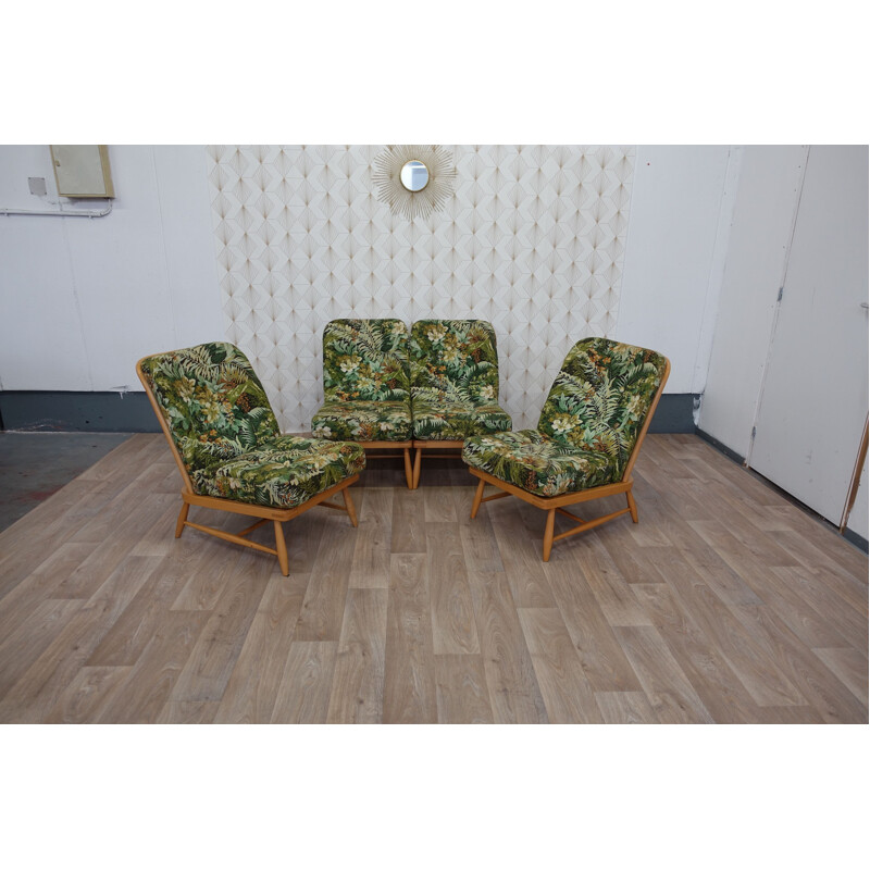Set of 4 vintage armchairs Ercol
