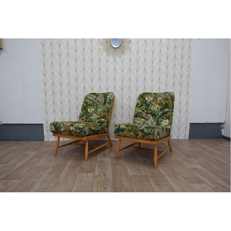 Set of 4 vintage armchairs Ercol