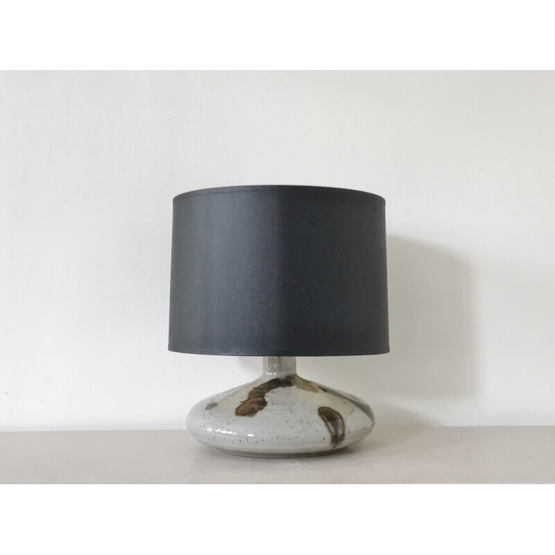 Vintage ceramic lamp gray to bulging belly