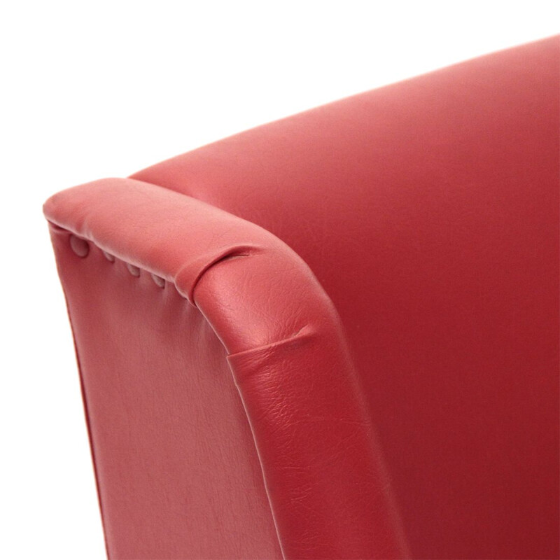 Vintage Italian red armchair