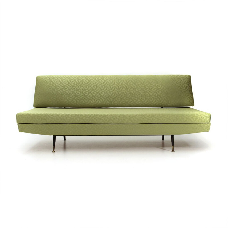 Vintage Italian green 3-seater sofa