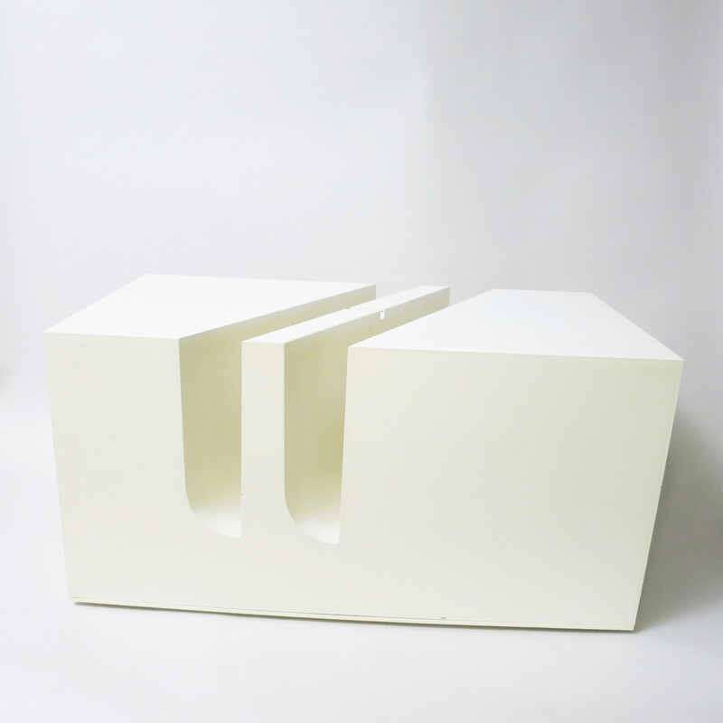 Coffee table in white plastic, Marco ZANUSO - 1970s