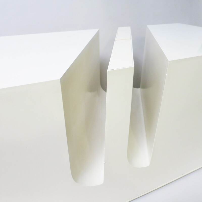 Coffee table in white plastic, Marco ZANUSO - 1970s