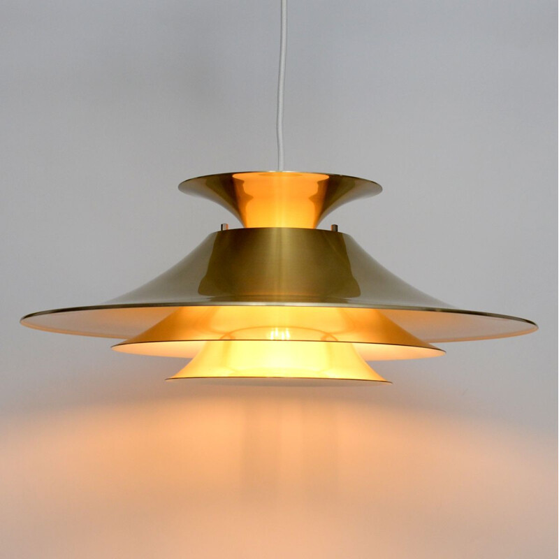 Vintage Danish pendant lamp in aluminium