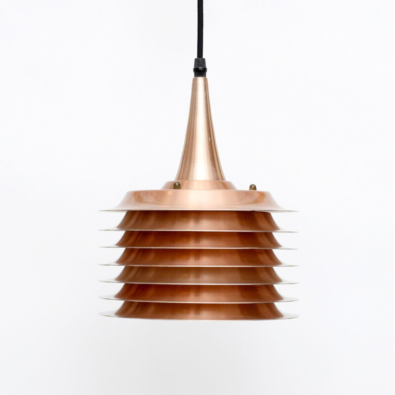 Vintage Danish pendant lamp in copper