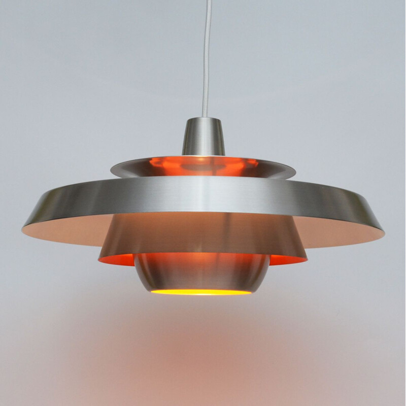 Vintage Danish pendant lamp in aluminium