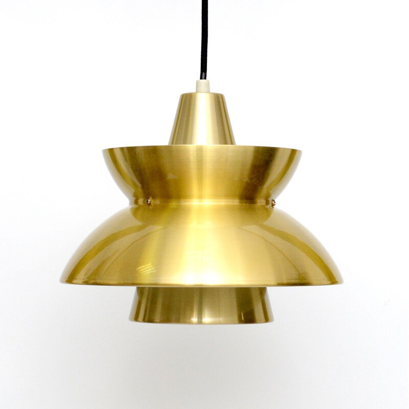 Vintage pendant lamp in brass "Søværnspendel" by Jorn Utzon for Nordisk Solar