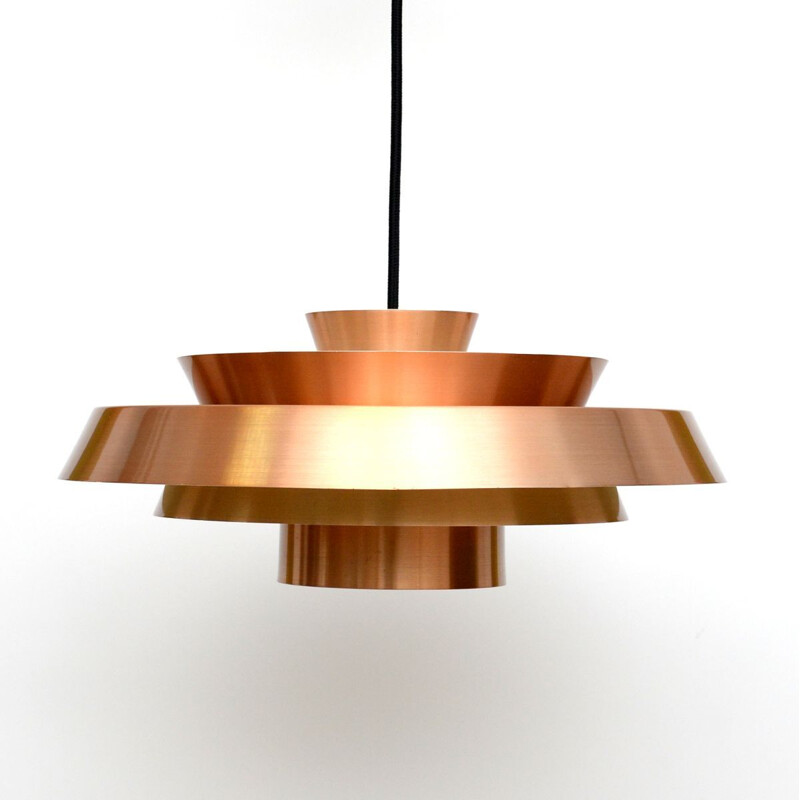 Vintage Danish pendant lamp in copper