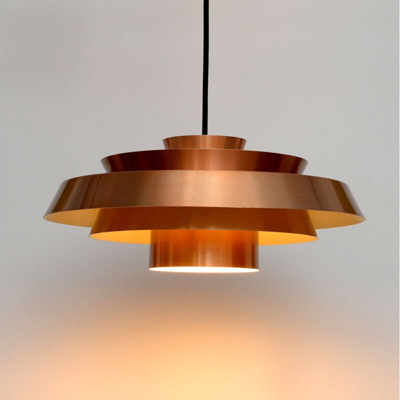 Vintage Danish pendant lamp in copper