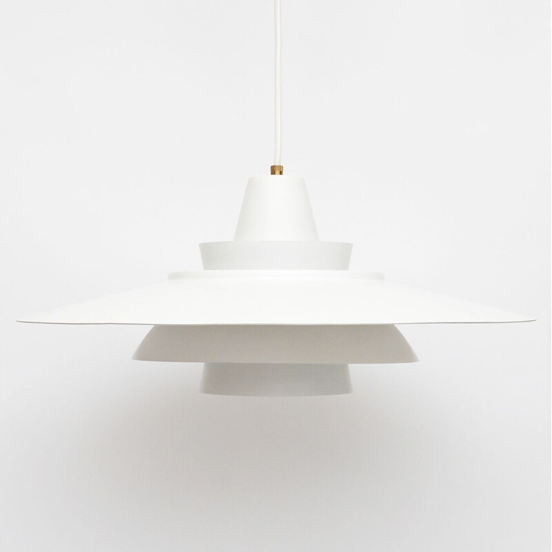 Vintage Danish white pendant lamp