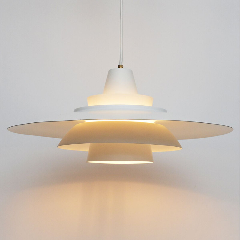 Vintage Danish white pendant lamp